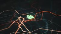 Cyber Technology Security Protection Screen, Advanced Cloud Data Security System, Futuristic Technology Background, 3d Rendering