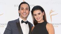 Karen Byrne and Jake Carter celebrate their engagement at local pub