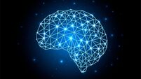 Brain networking abstract route intersection background pattern - stock photo