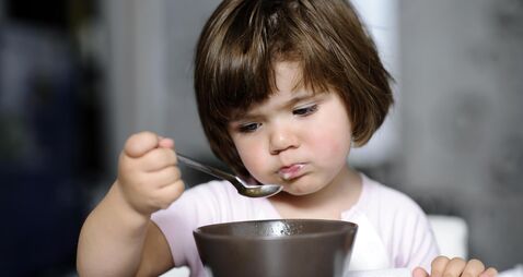 little girl eating